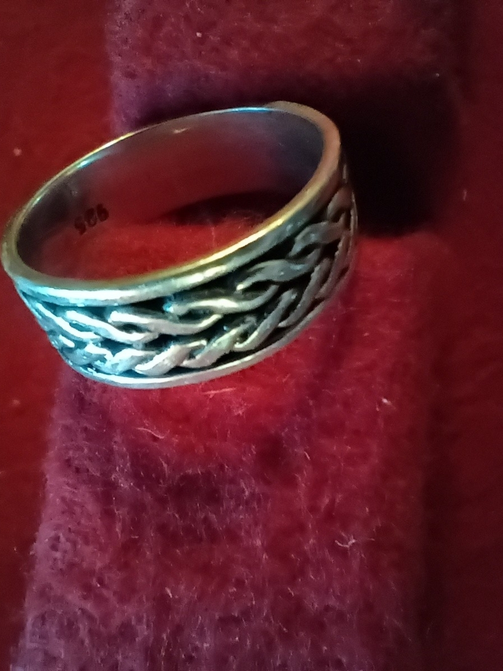 Sterling Silver Braided Band Ring - Silver